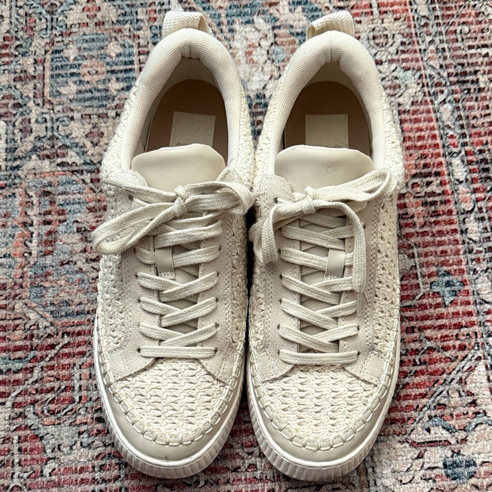 Dolce Vita Textured Cream Sneakers
